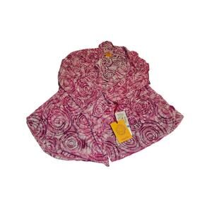 Ruby Rd. Pink &White Sleeved Cover-up/Wrap